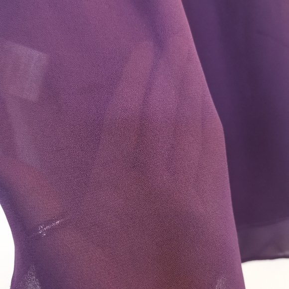 BCBGeneration Purple Tassel Fringe Top XS - Picture 9 of 10